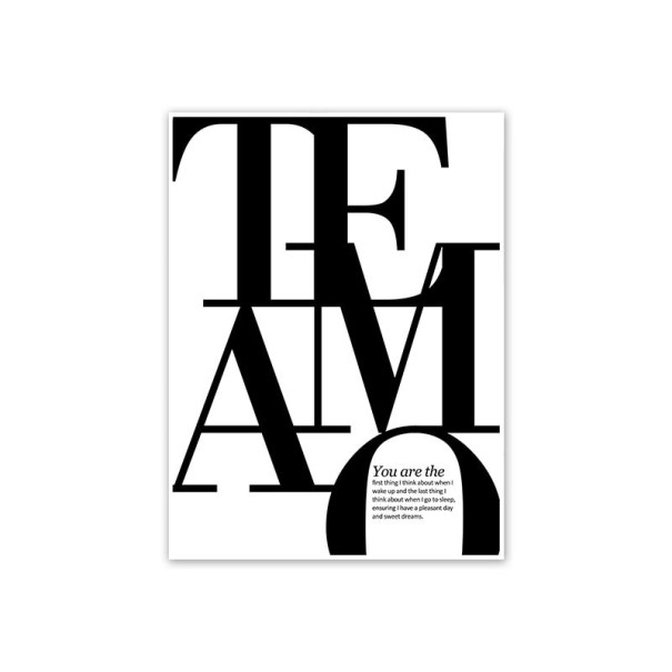 Decoratieve poster met opschrift M 6