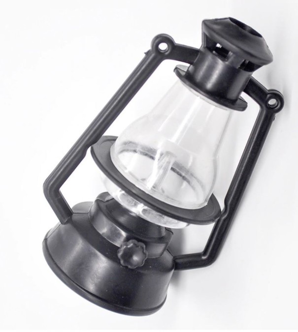 Decoratieve retrolamp zwart 17 cm