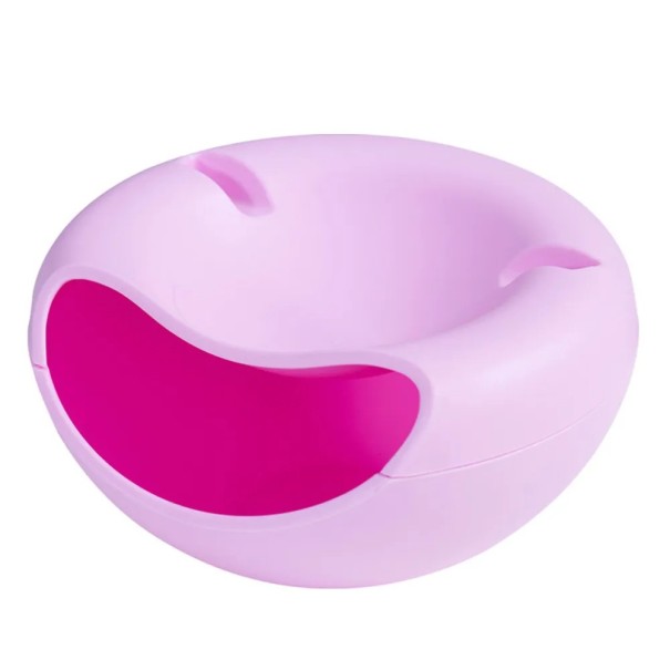 Decoratieve schaal met opbergruimte Creatief design Praktische houder voor gedroogd fruit, noten of kleine spulletjes Huisdecoratie Afmetingen 11 x 21,5 cm roze