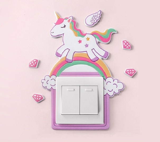 Decoratieve sticker onder de schakelaar 1