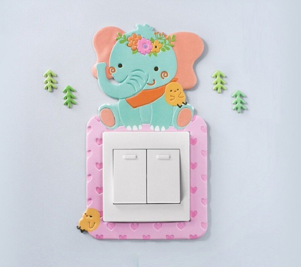 Decoratieve sticker onder de schakelaar 5