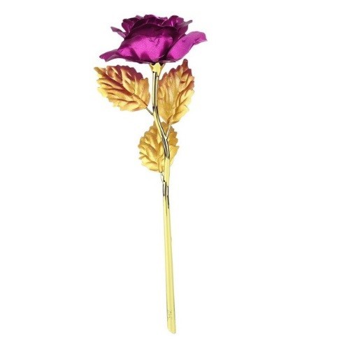 Decoratieve vergulde roos in geschenkdoos J854 roze