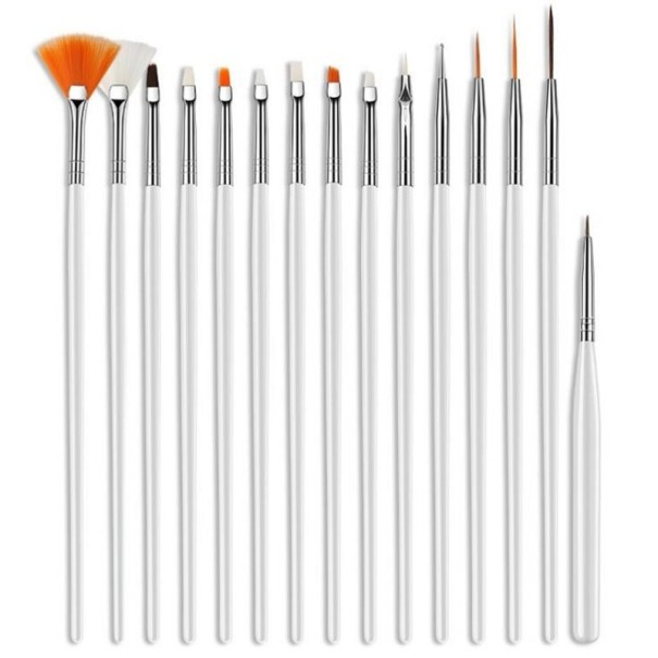 Decorating Pastry Brushes 15 pcs white