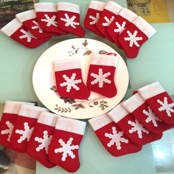 Décoration chaussette de Noël 12 pcs 1