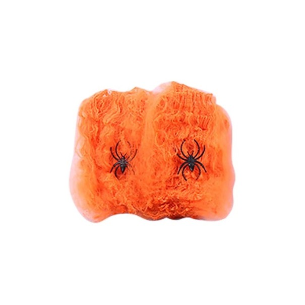Décoration d'Halloween en toile d'araignée orange