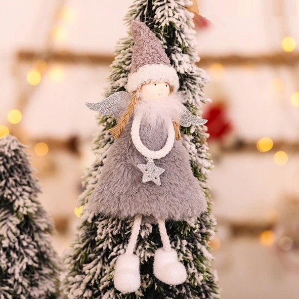 Décoration de Noël ange suspendu Z305 gris