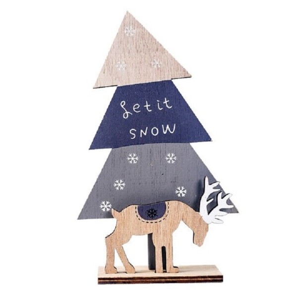Décoration de Noël en bois debout 6
