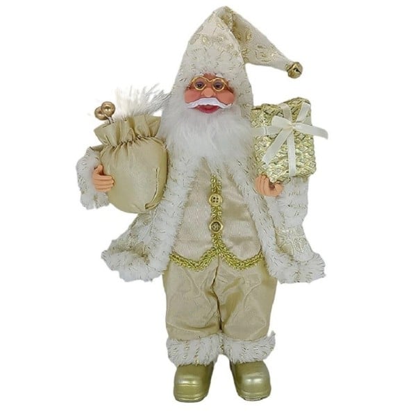 Décoration de Noël Santa Claus 30 cm doré