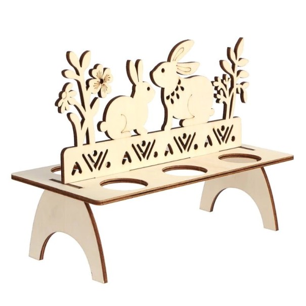 Décoration en bois pour œufs de Pâques 1