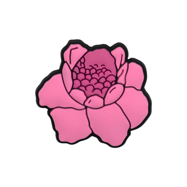 Décoration pour crocs fleur rose PVC décoration pour chaussures crocs accessoire floral motif rose facile à mettre et à changer 1