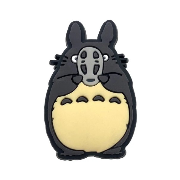 Décoration pour crocs lapin animé avec masque PVC noir beige ornement pour chaussures avec fixation facile pour chaussures crocs 1