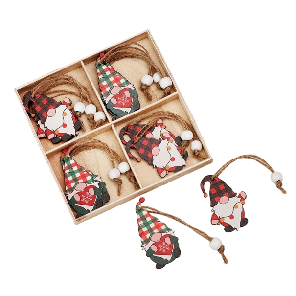 Décoration suspendue Noël lutin 12 pcs 4