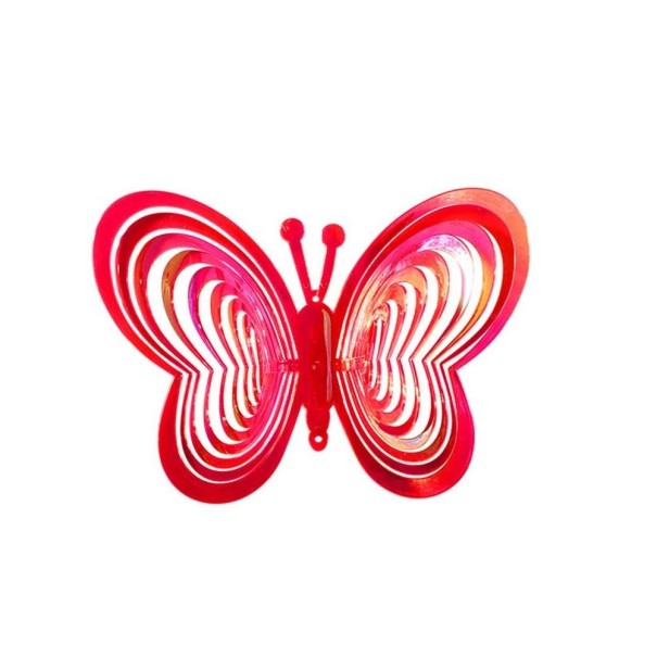 Décoration suspendue papillon rouge