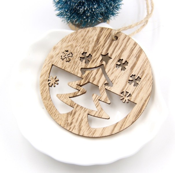 Décorations de Noël en bois 3 pcs 25