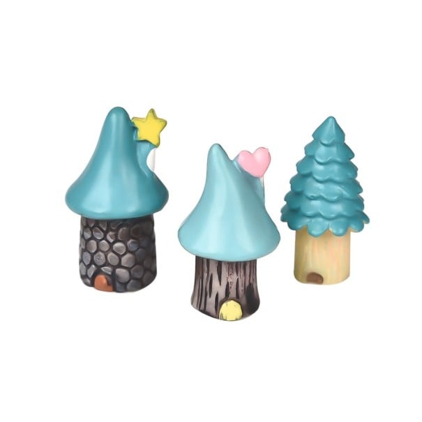 Decorative Cottage 3 pcs light blue