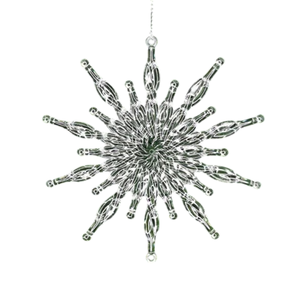 Decorative Crystal Snowflakes 11.5 cm in a Set of 5 Hanging Acrylic Decorations for Christmas, New Year and Themed Festive Arrangements 1
