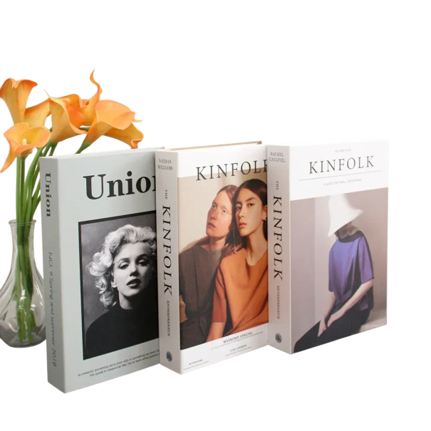 Decorative Fake Books 3 pcs Non-Opening Home Decorations Fashion Kinfolk Union Modern Interior Style 1