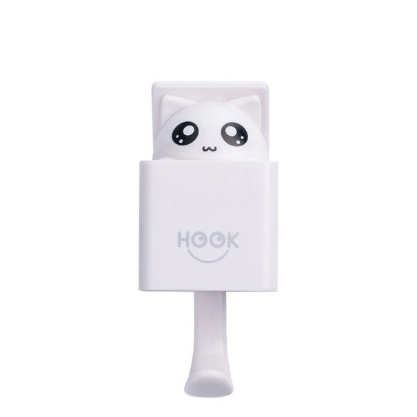 Decorative Hook with Cat white
