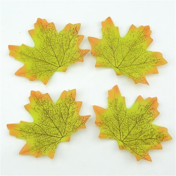 Decorative Maple Leaves - 100 pcs green