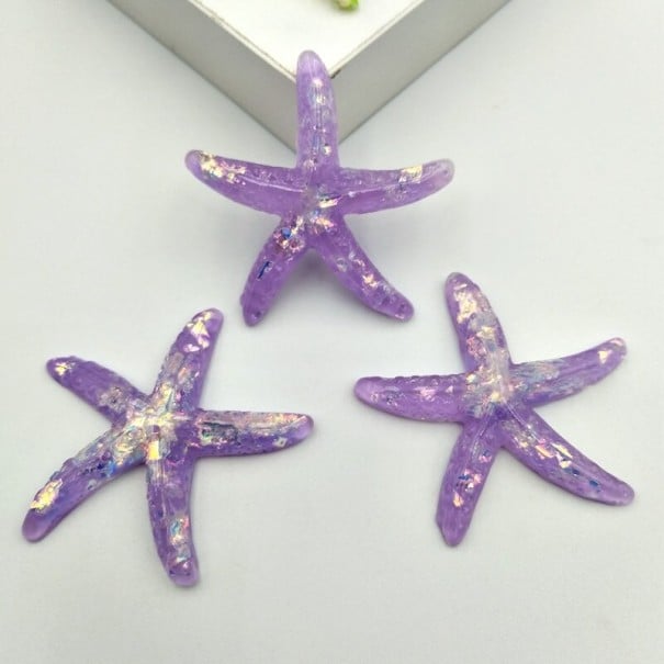 Decorative Miniatures Starfish 10 pcs purple