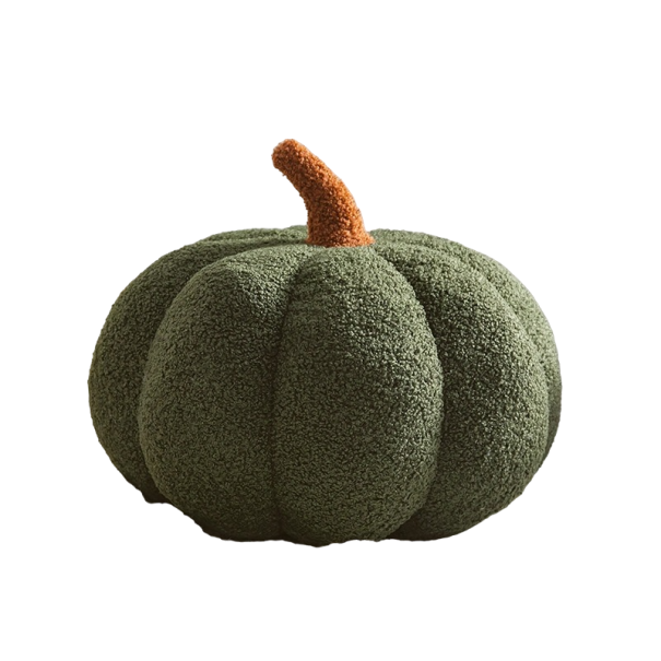 Decorative Pumpkin Cushion 28 cm army green