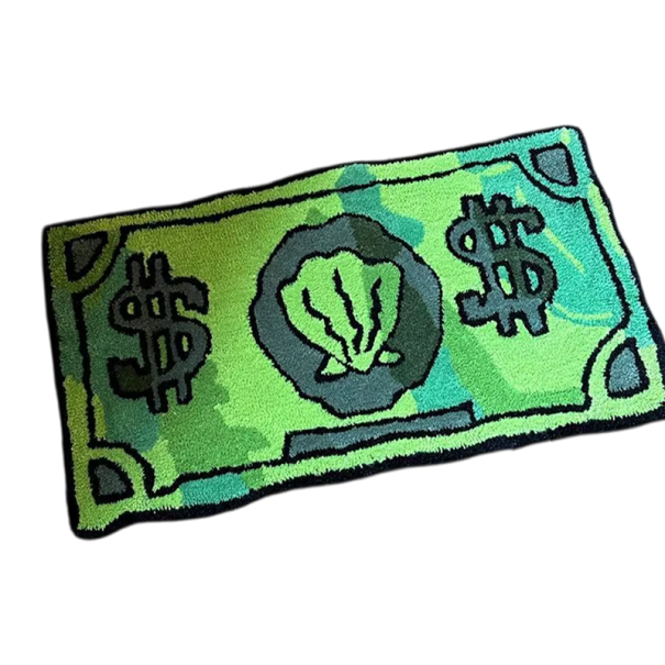 Decorative Rug 40 x 60 cm Coin Design Floor Mat Non-Slip Bathroom Mat Wear and Dirt Resistant 1