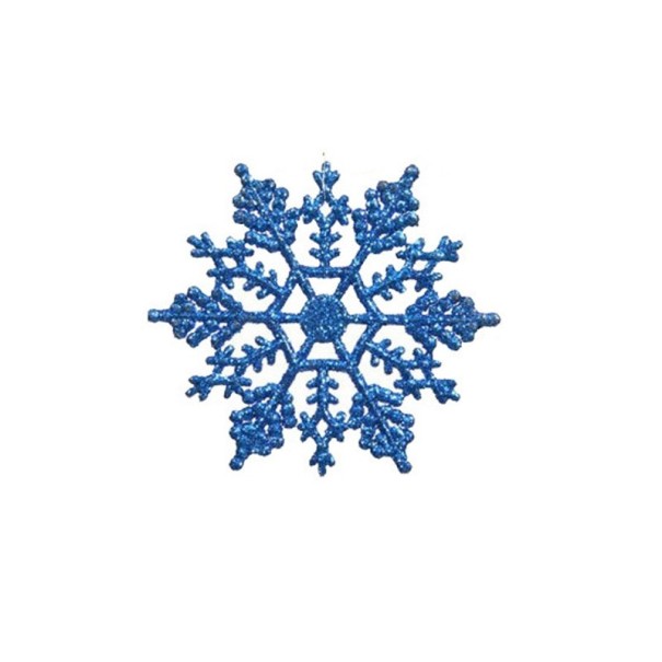 Decorative Snowflakes 6 pcs blue