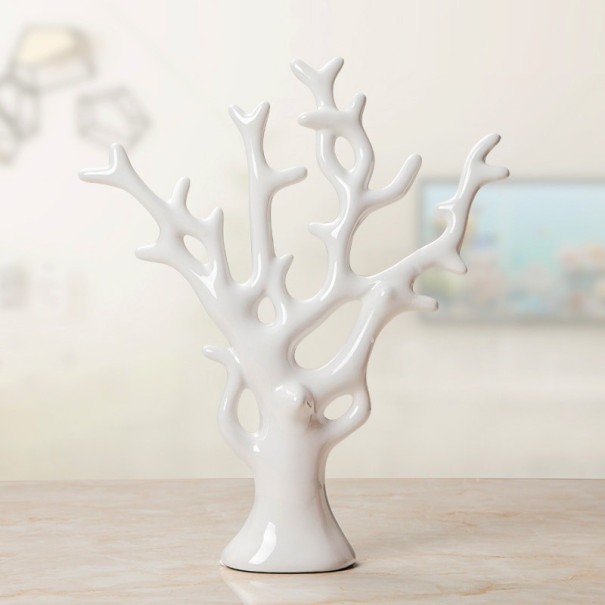 Decorative Tree Sculpture white