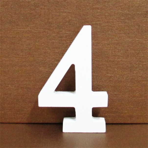 Decorative Wooden Number 4