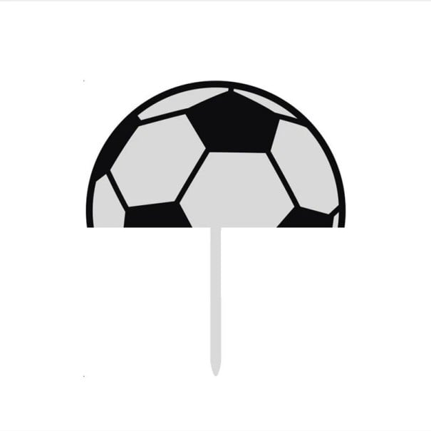 Decorazione da infilare per torta Palla da Calcio 12 x 6,7 cm Decorazione in acrilico per torta per appassionati di calcio Compleanno Festa 1