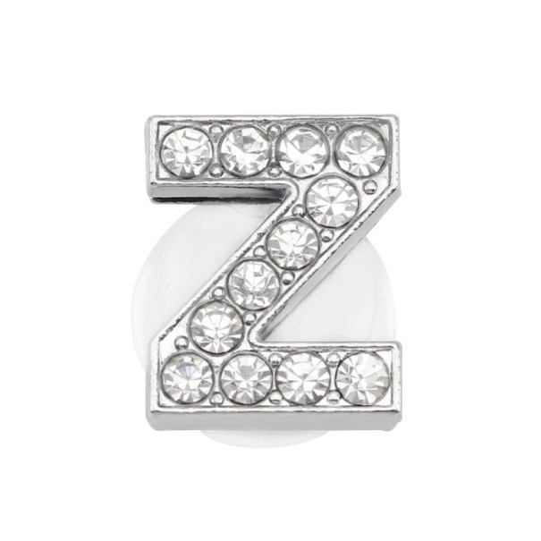 Decorazione in pietre per crocs lettera Z 2,5–3 cm decorazione in PVC argento per personalizzare le scarpe e aggiungere un dettaglio 1
