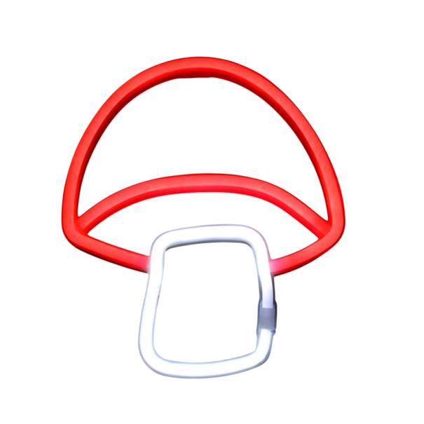 Decorazione LED neon per parete a forma di fungo Luce da parete Decorazione per camera dei bambini USB o batteria 3x AA 1