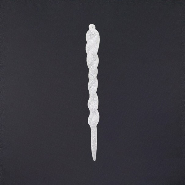 Decorazione natalizia a forma di ghiacciolo 12 pz bianco