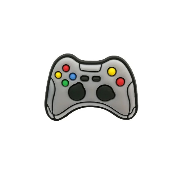 Decorazione per crocs controller di gioco 3–4 cm decorazione in PVC per scarpe accessorio da gioco per crocs con facile fissaggio e dimensioni compatte grigio