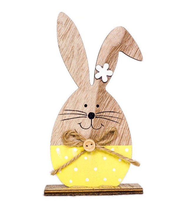 Decorazioni con coniglietti per Pasqua giallo