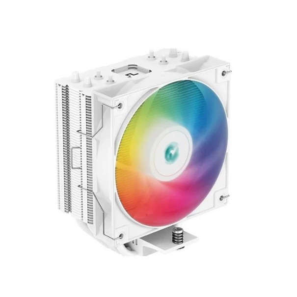 DEEPCOOL AG400 ARGB White CPU Cooler with Heat Pipes ARGB PWM Fan TDP 220W Compatible with Intel LGA and AMD AM4 AM5 Processors 1