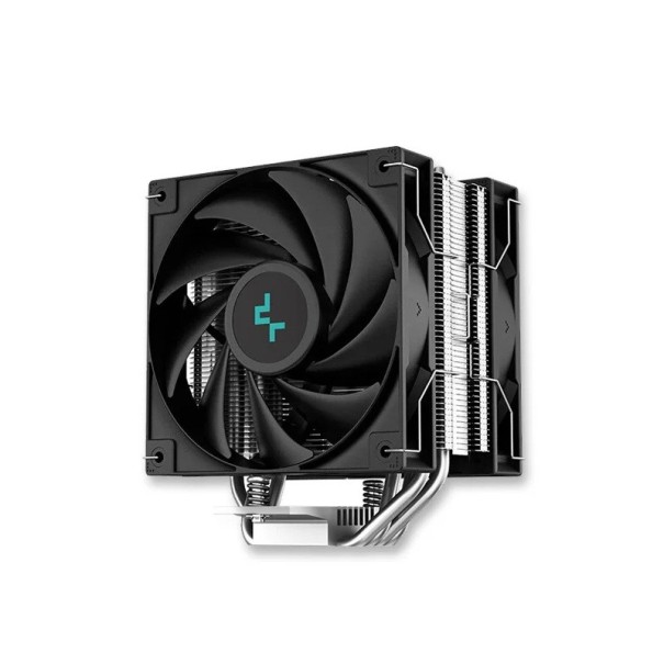 DEEPCOOL AG400 CPU-Kühler 4 Heatpipes duale Lüfter 2000RPM kompatibel mit Intel LGA1700 1200 115X und AMD AM4 ohne RGB 1
