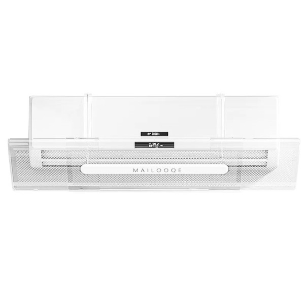 Defletor transparente para ar condicionado Cobertura contra corrente de ar direto com aberturas 55,5 x 19 x 5 cm 1