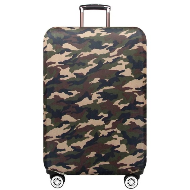 Dehnbare Schutzhülle für Reisetaschen elastisches Design 65–71 cm elastischer Stoff Camouflage-Muster Schutz der Gepäckstücke beim Reisen 1