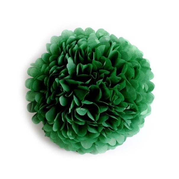 Deko-Pompons 5 Stk dunkelgrün 15 cm