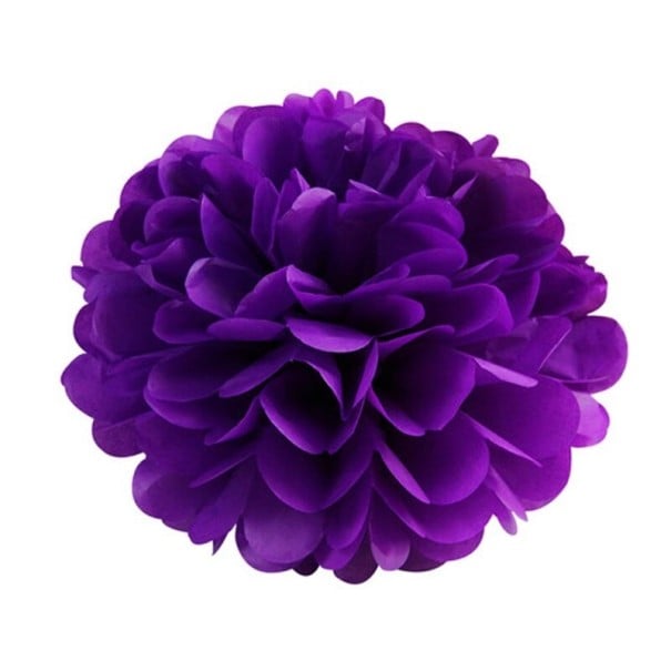 Deko-Pompons 5 Stk dunkelviolett 25 cm