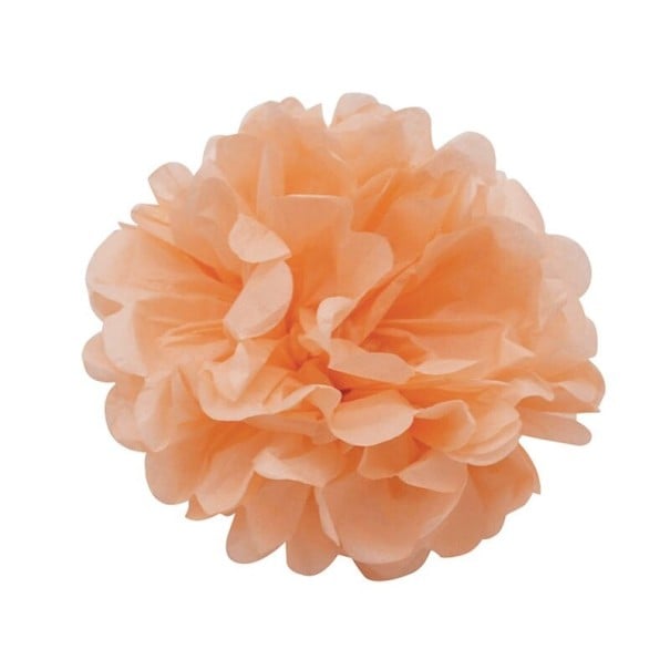 Deko-Pompons 5 Stk lachsfarben 10 cm