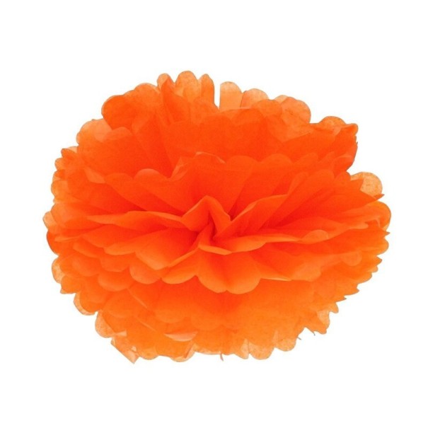 Deko-Pompons 5 Stk orange 15 cm