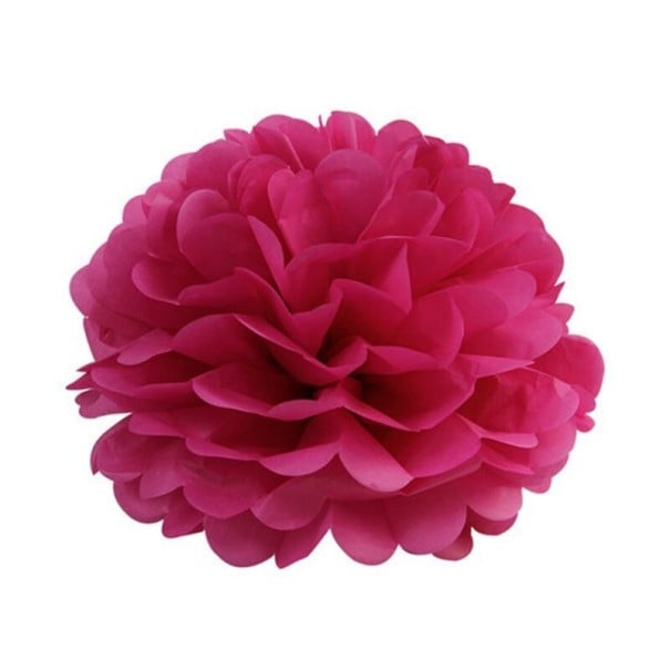 Deko-Pompons 5 Stk weinrot 15 cm