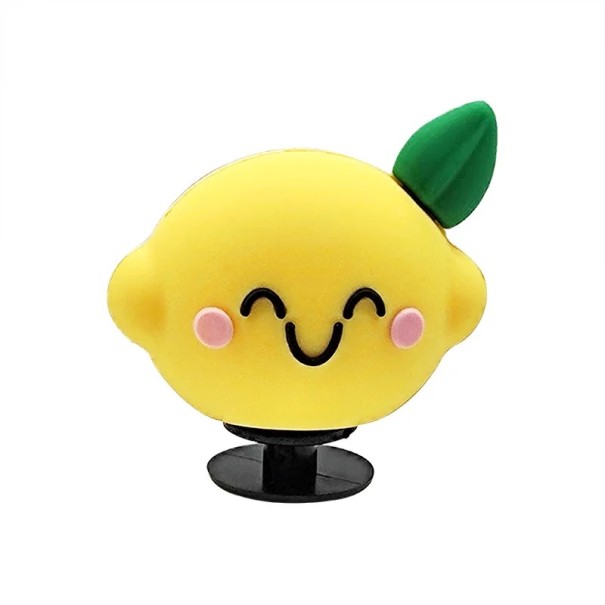 Dekorace na crocsy 3D citron 3–5 cm PVC žlutá ozdoba do nazouváků doplněk do děrovaných bot hravá dekorace 1