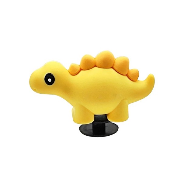 Dekorace na crocsy 3D dinosaurus 3–5 cm PVC žlutá ozdoba do nazouváků doplněk do děrovaných bot výrazný detail 1