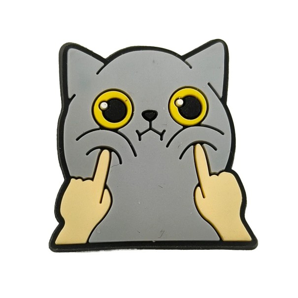 Dekorace na crocsy kočička s baculatými tvářičkami 2–3 cm PVC ozdoba na obuv doplněk pro crocsy a gumové boty 1