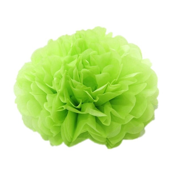 Dekorácie pom pomste 5 ks svetlo zelená 25 cm