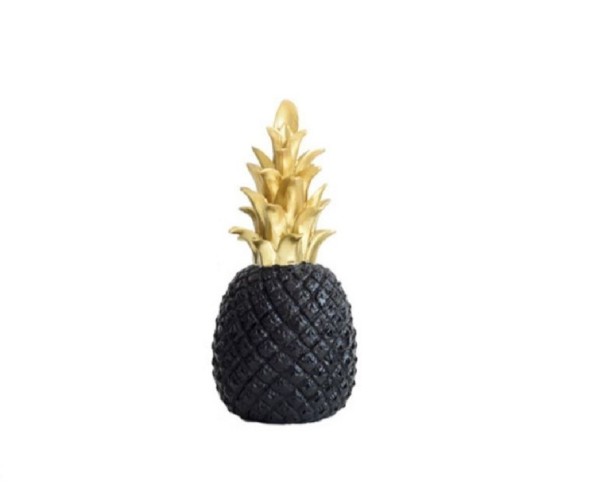 Dekoracyjna figurka ananasa czarny M