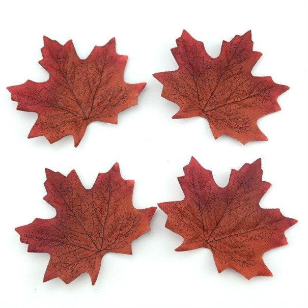 Dekoracyjne liście klonu - 100 szt brązowy